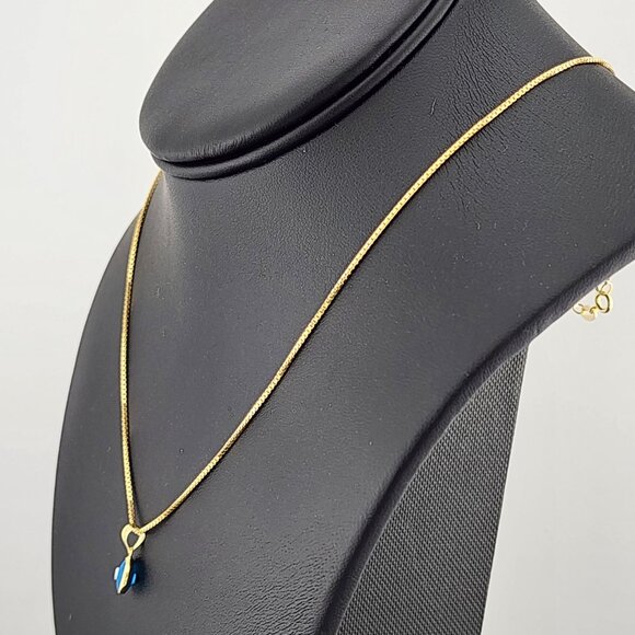 Sterling Silver 925 Evil Eye Pendant – Light Blue Charm Necklace for Protection - Picture 2 of 7